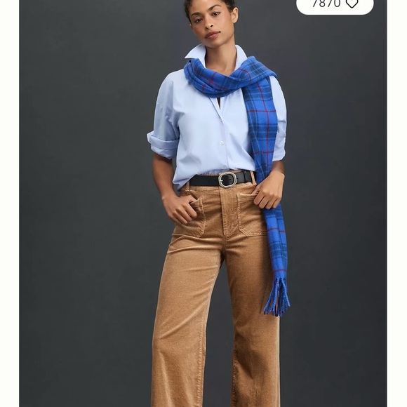 Maeve Pants - Maeve Corduroy Wide Leg Pants. NWT. Size 27. Colour: Camel